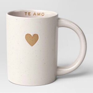 14oz Stoneware Embossed Heart “Te Amo” Mug - Room Essentials Target